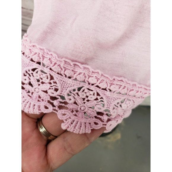 Always Me pink Lace spaghetti‎ strap girls tank top - Picture 6 of 9